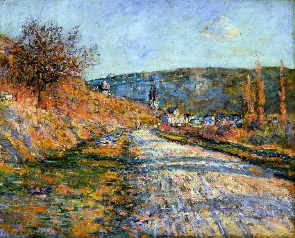  Claude Oscar Monet The Road to Vetheuil - Hand Painted Oil Painting