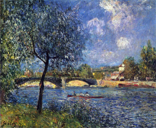  Alfred Sisley The Rowers - Hand Painted Oil Painting