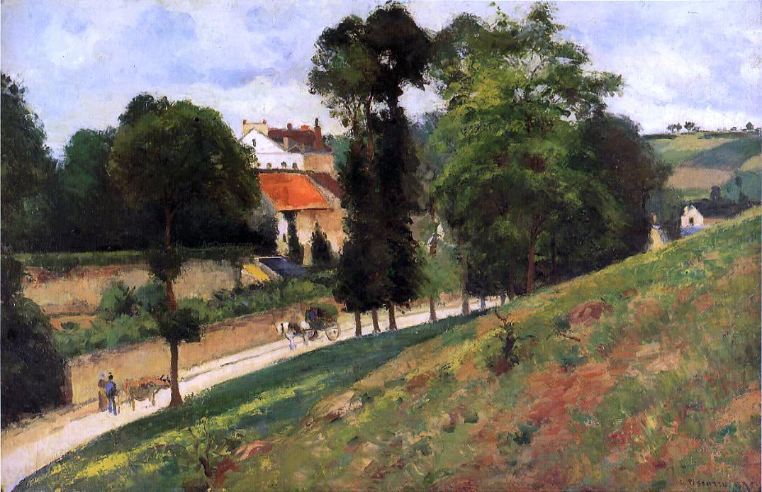  Camille Pissarro The Saint-Antoine Road at l'Hermitage, Pontoise - Hand Painted Oil Painting