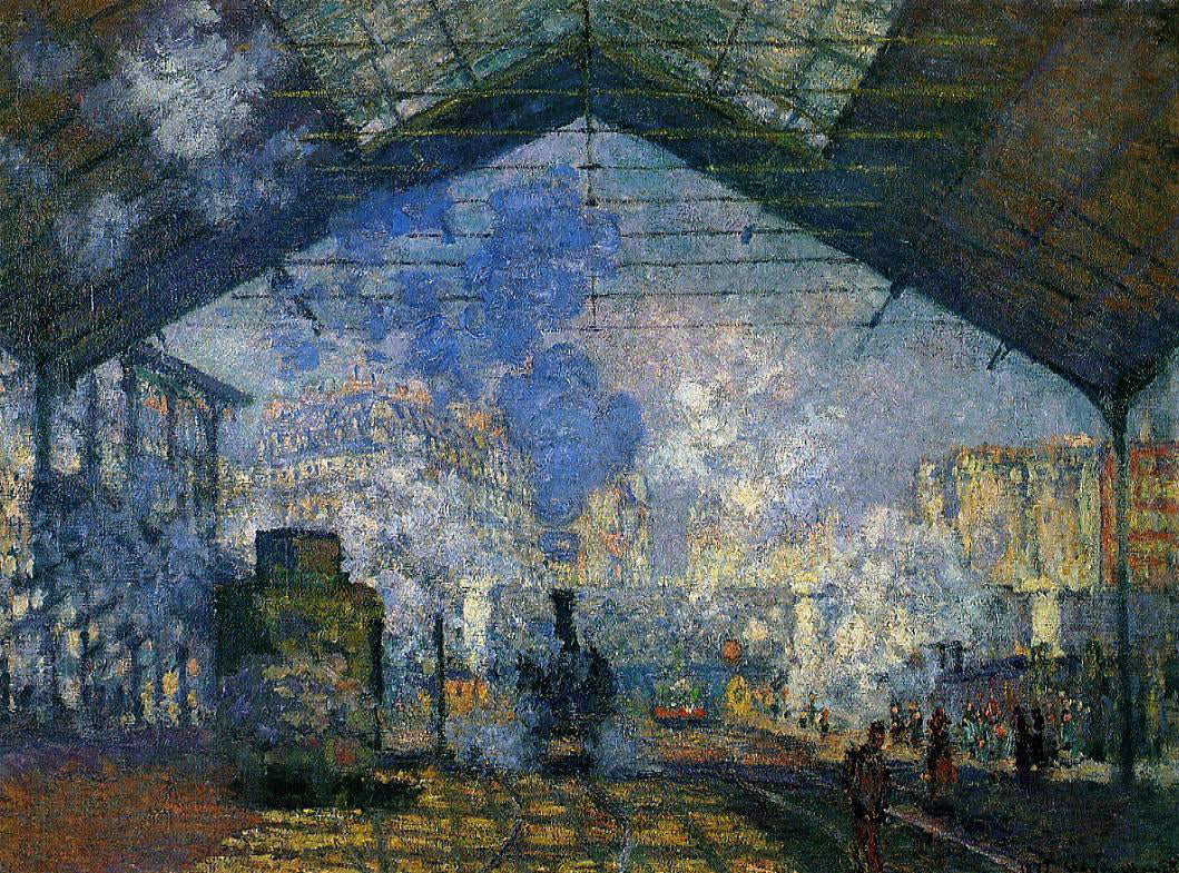  Claude Oscar Monet The Saint-Lazare Station - Hand Painted Oil Painting