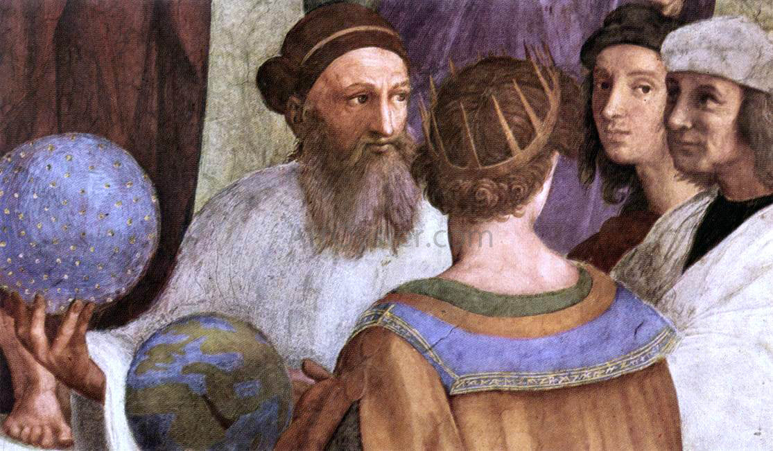  Raphael The School of Athens (detail 7) (Stanza della Segnatura) - Hand Painted Oil Painting