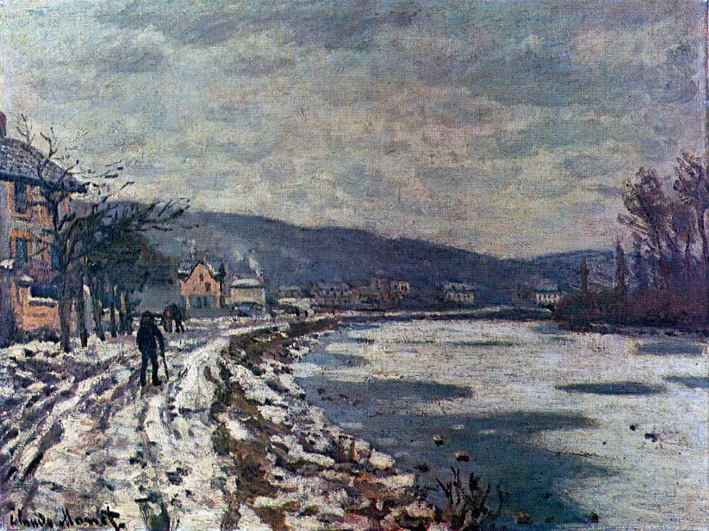 Claude Oscar Monet The Seine at Bougival - Hand Painted Oil Painting