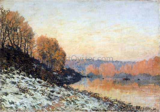  Alfred Sisley The Seine at Bougival in Winter - Hand Painted Oil Painting