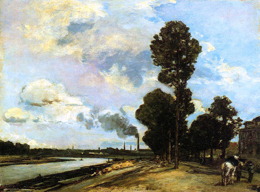  Johan Barthold Jongkind The Seine at Saint-Denis - Hand Painted Oil Painting