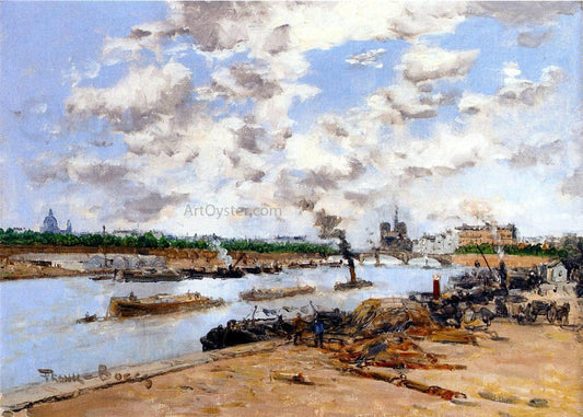 Frank Myers Boggs The Seine, Quay Henri IV, Paris - Hand Painted Oil Painting