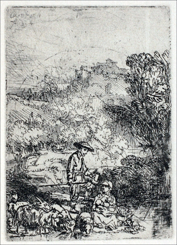  Rembrandt Van Rijn The Shepards in the Woods - Hand Painted Oil Painting