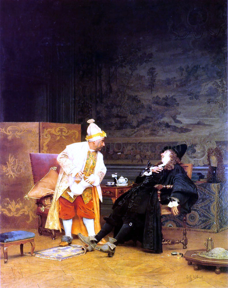  Jehan-Georges Vibert The Sick Doctor - Hand Painted Oil Painting