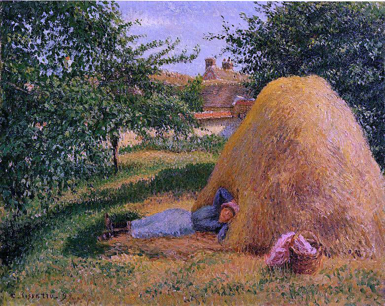  Camille Pissarro The Siesta - Hand Painted Oil Painting