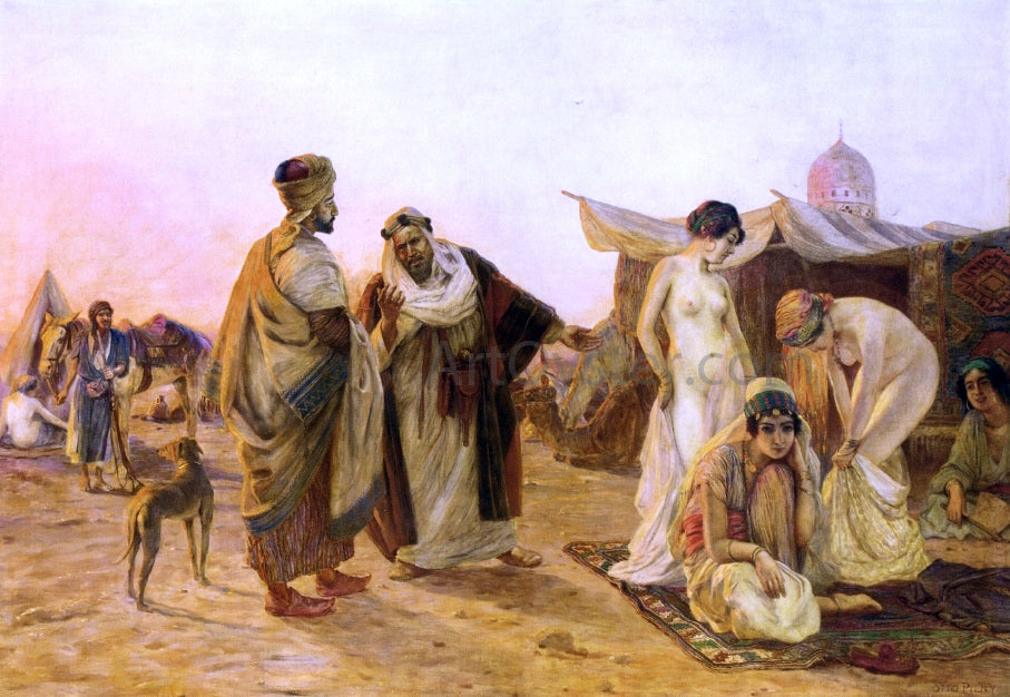  Otto Pilny The Slave Market - Hand Painted Oil Painting