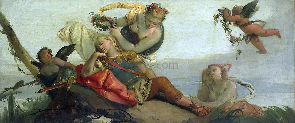  Francesco Zugno The Sleeping Rinaldo - Hand Painted Oil Painting