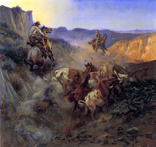  Charles Marion Russell The Slick Ear - Hand Painted Oil Painting