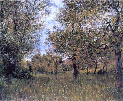  Alfred Sisley The Small Meadow at By - Hand Painted Oil Painting