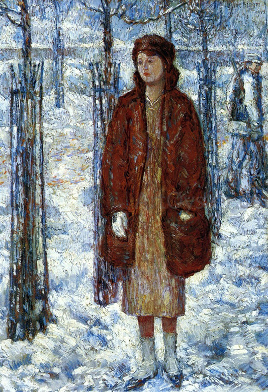  Frederick Childe Hassam The Snowy Winter of 1918, New York - Hand Painted Oil Painting