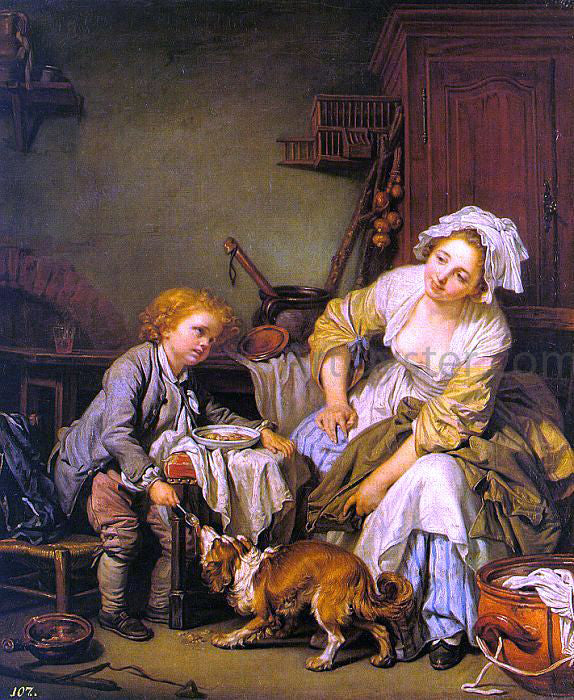  Jean Baptiste Greuze The Spoiled Child - Hand Painted Oil Painting