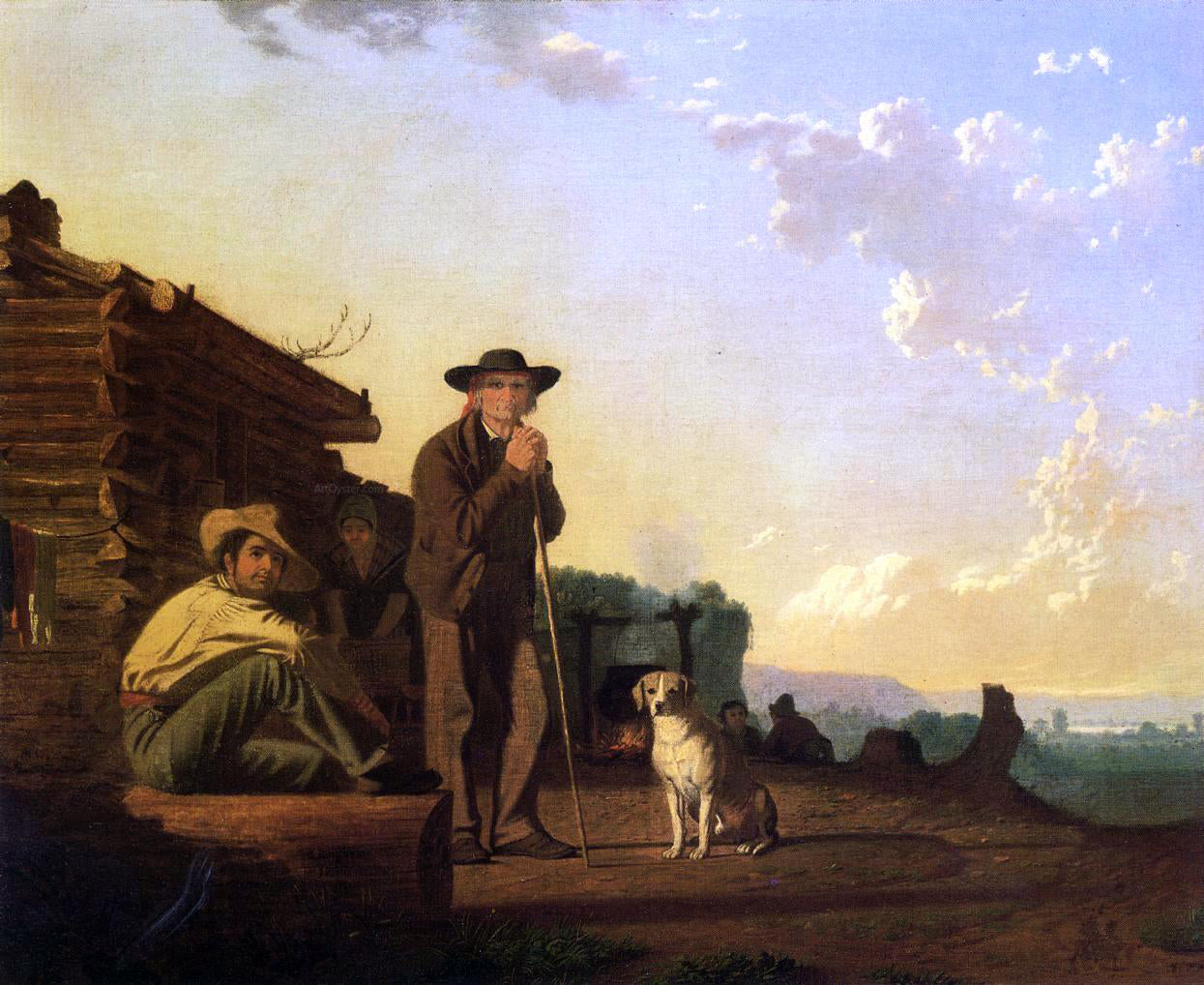 George Caleb Bingham The Squatters - Hand Painted Oil Painting