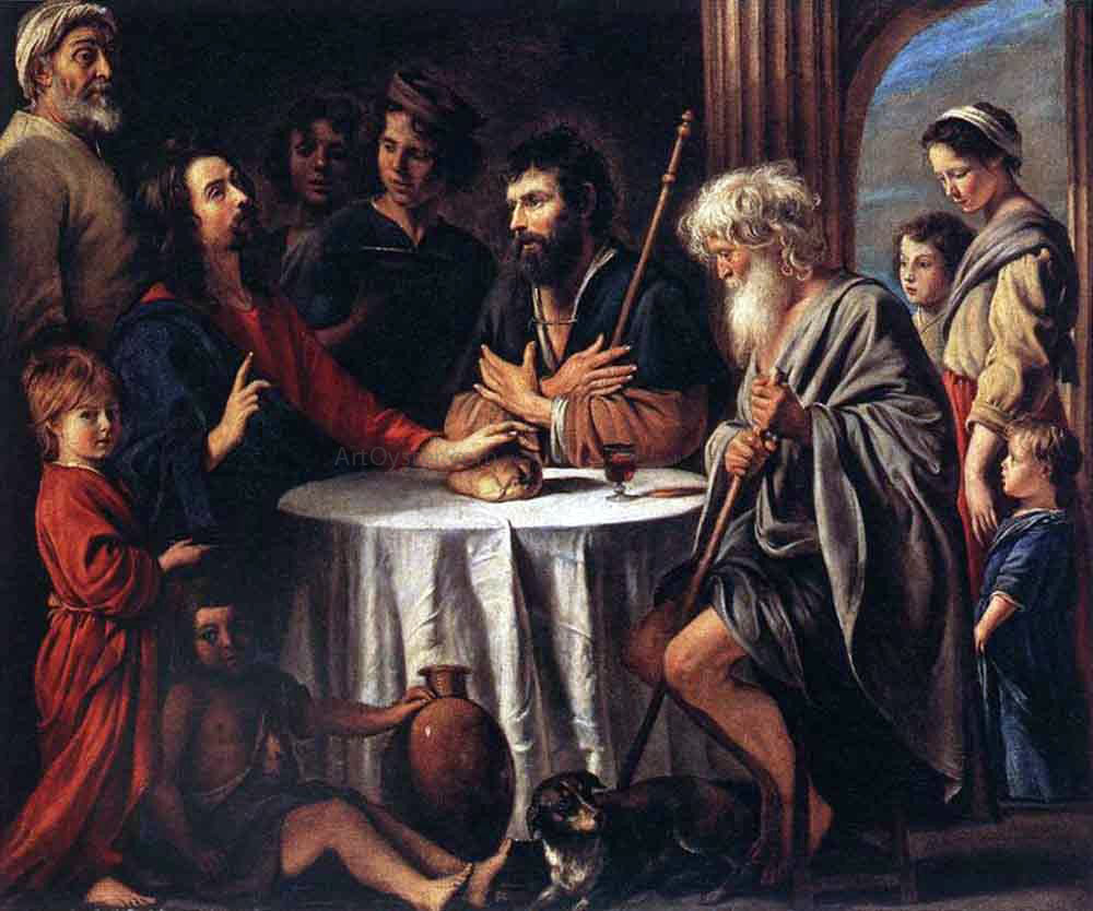  Louis Le Nain The Supper at Emmaus - Hand Painted Oil Painting