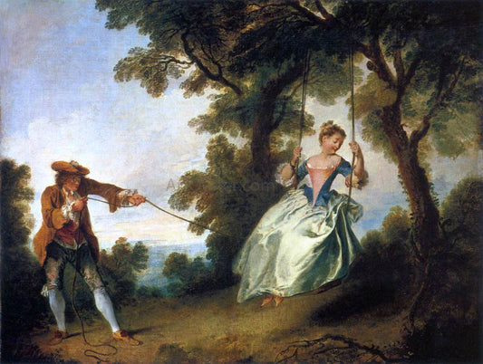  Nicolas Lancret The Swing - Hand Painted Oil Painting