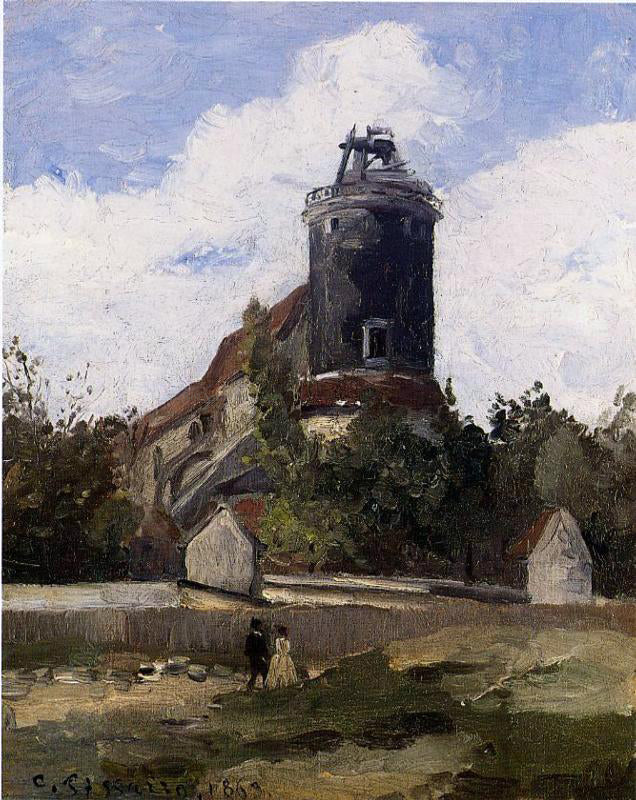  Camille Pissarro The Telegraph Tower at Montmartre - Hand Painted Oil Painting