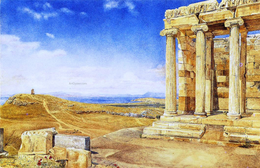  Henry Roderick Newman The Temple of Athena Nike on the Acropolis - Hand Painted Oil Painting