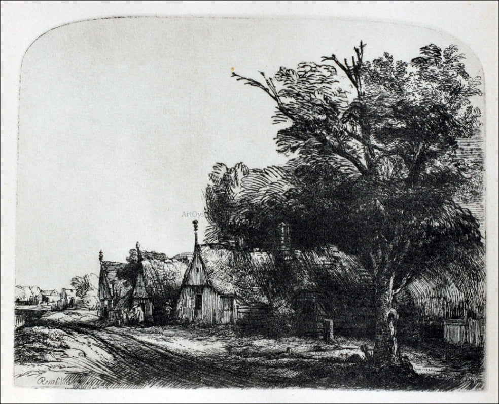  Rembrandt Van Rijn The Three Cottages - Hand Painted Oil Painting