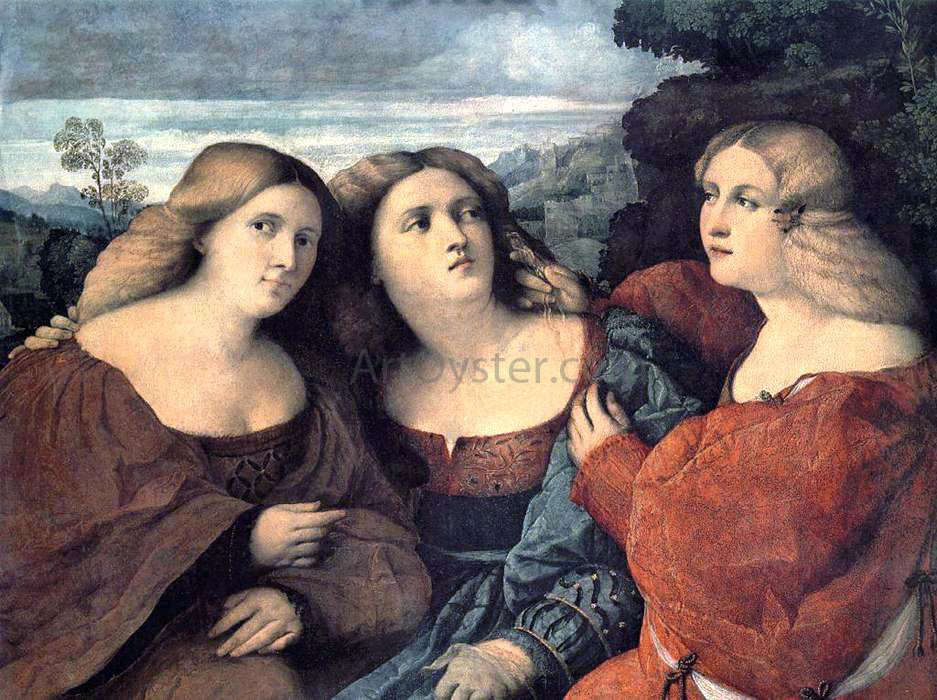  Palma Vecchio The Three Sisters (detail) - Hand Painted Oil Painting
