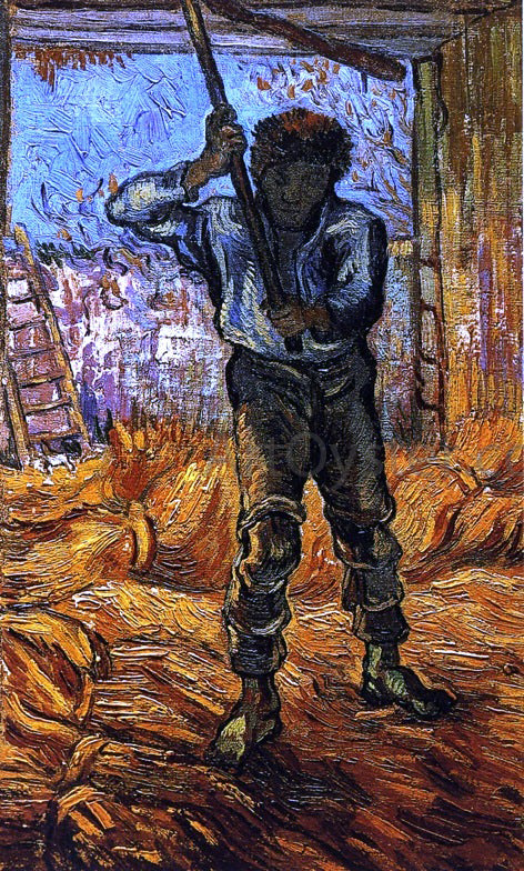  Vincent Van Gogh The Thresher (after Millet) - Hand Painted Oil Painting