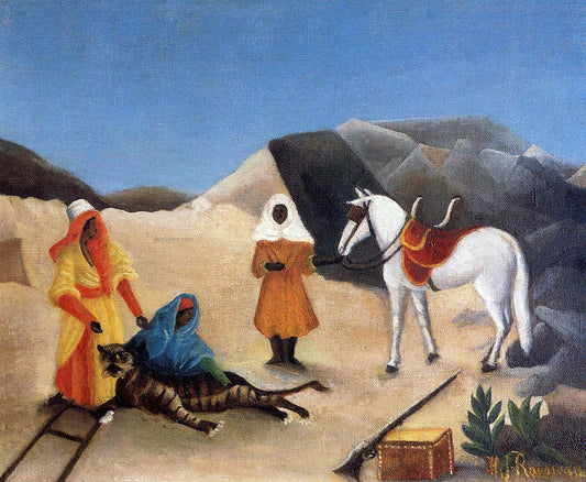  Henri Rousseau The Tiger Hunt - Hand Painted Oil Painting