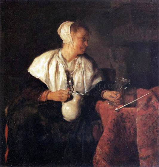  Gabriel Metsu The Tippler (The Wine Drinker) - Hand Painted Oil Painting