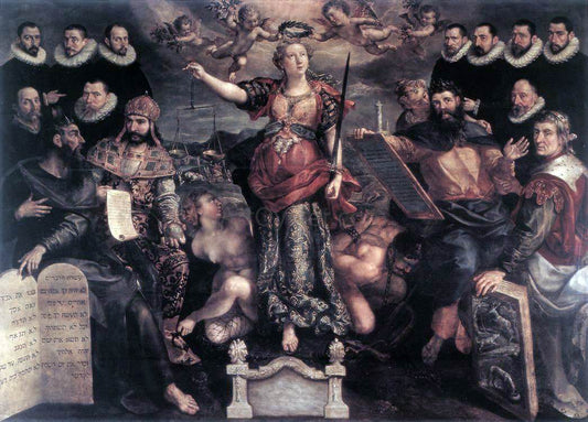  Marten De Vos The Tribunal of the Brabant Mint in Antwerp - Hand Painted Oil Painting