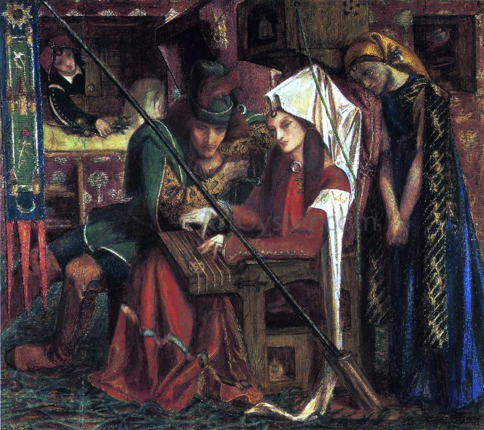  Dante Gabriel Rossetti The Tune of Seven Towers - Hand Painted Oil Painting