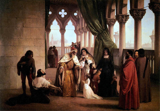  Francesco Hayez The Two Foscari - Hand Painted Oil Painting