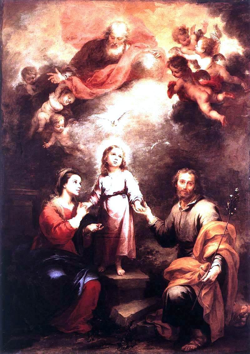  Bartolome Esteban Murillo The Two Trinities - Hand Painted Oil Painting
