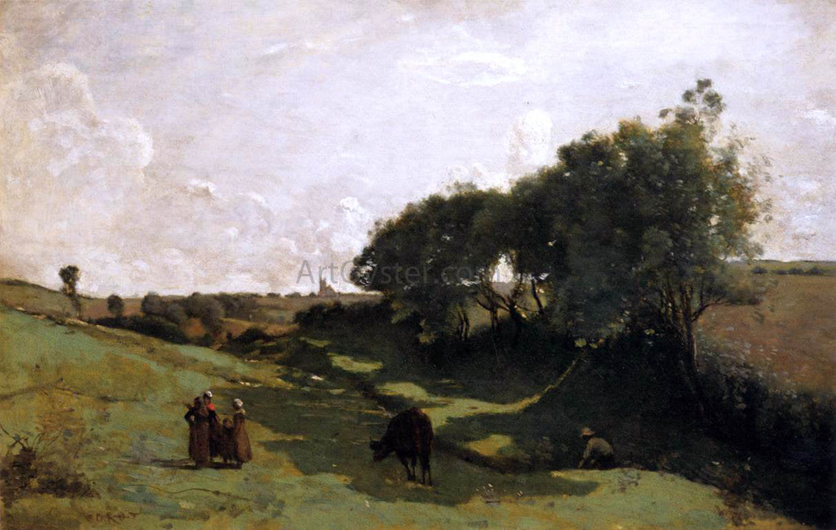  Jean-Baptiste-Camille Corot The Vale - Hand Painted Oil Painting