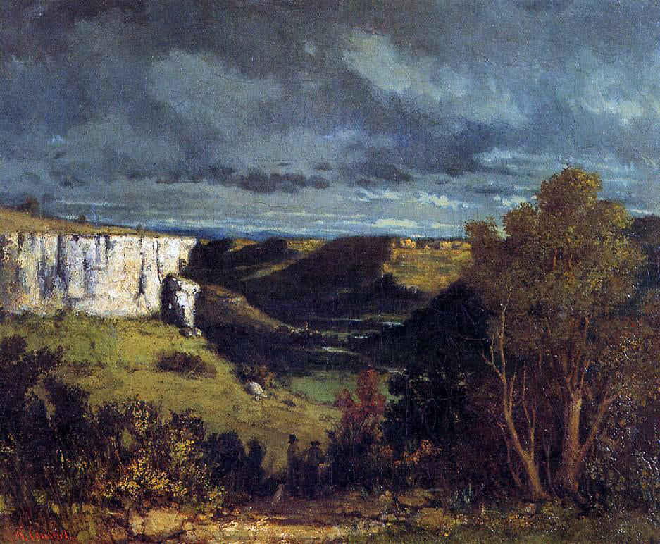  Gustave Courbet The Valley of the Loue in Stormy Weather - Hand Painted Oil Painting