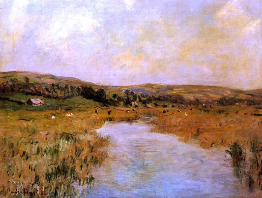  Claude Oscar Monet The Valley of the Scie at Pouville - Hand Painted Oil Painting