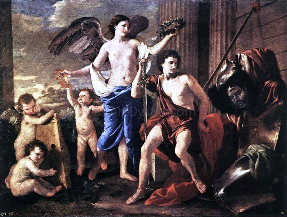  Nicolas Poussin The Victorious David - Hand Painted Oil Painting