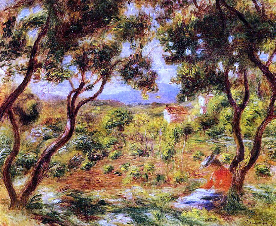  Pierre Auguste Renoir The Vineyards of Cagnes - Hand Painted Oil Painting