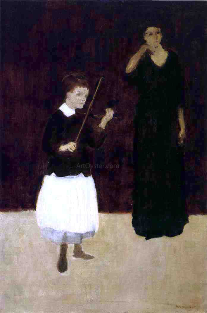  Arthur B Davies The Violin Lesson - Hand Painted Oil Painting