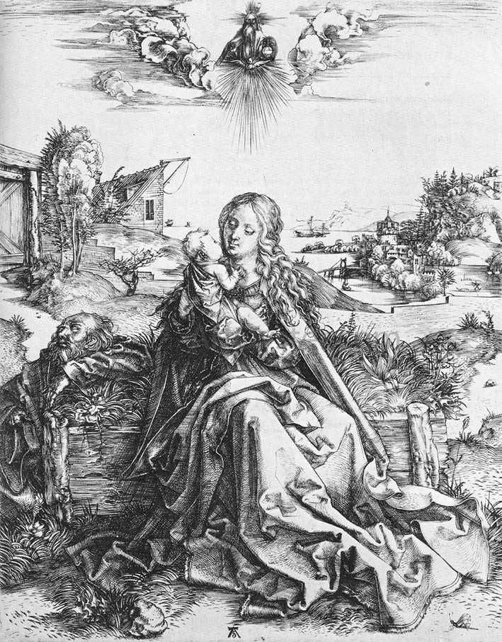  Albrecht Durer The Virgin with the Dragonfly - Hand Painted Oil Painting