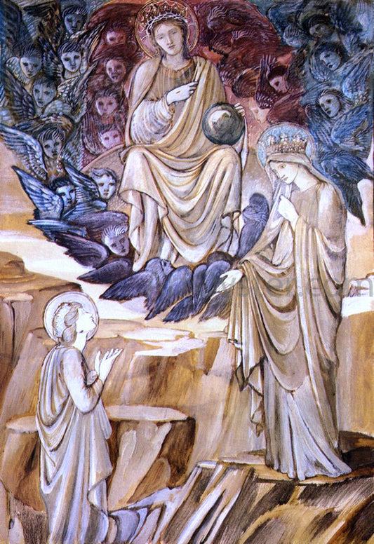  Sir Edward Burne-Jones The Vision of Saint Catherine - Hand Painted Oil Painting