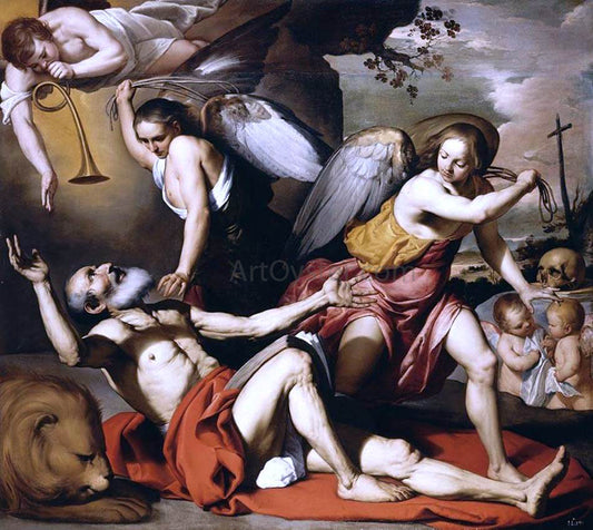  Bernardino Mei The Vision of St Jerome - Hand Painted Oil Painting
