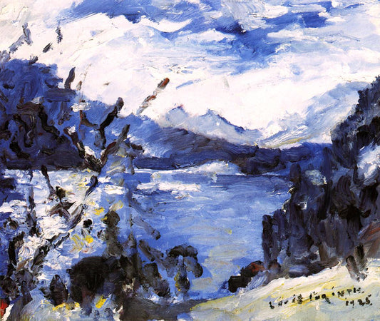  Lovis Corinth The Walchensee with Mountain Range and Shore - Hand Painted Oil Painting