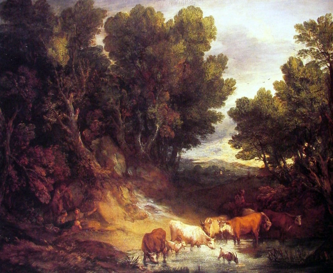  Thomas Gainsborough The Watering Place - Hand Painted Oil Painting