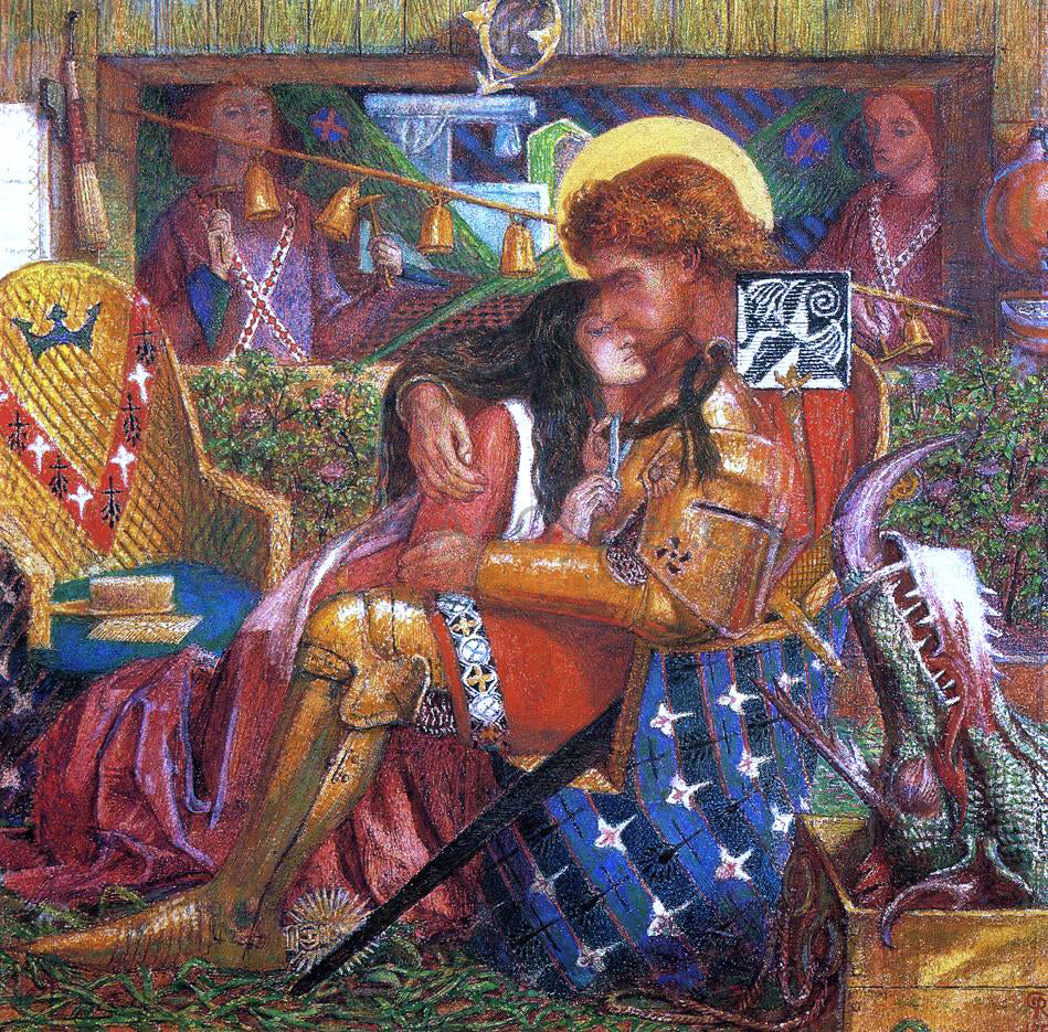  Dante Gabriel Rossetti The Wedding of Saint George and the Princess Sabra - Hand Painted Oil Painting