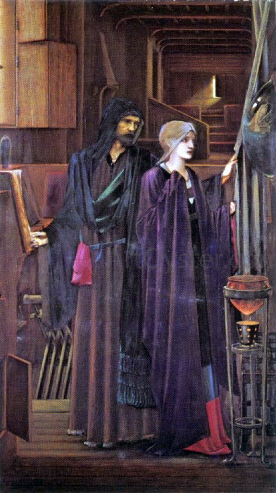  Sir Edward Burne-Jones The Wizard - Hand Painted Oil Painting
