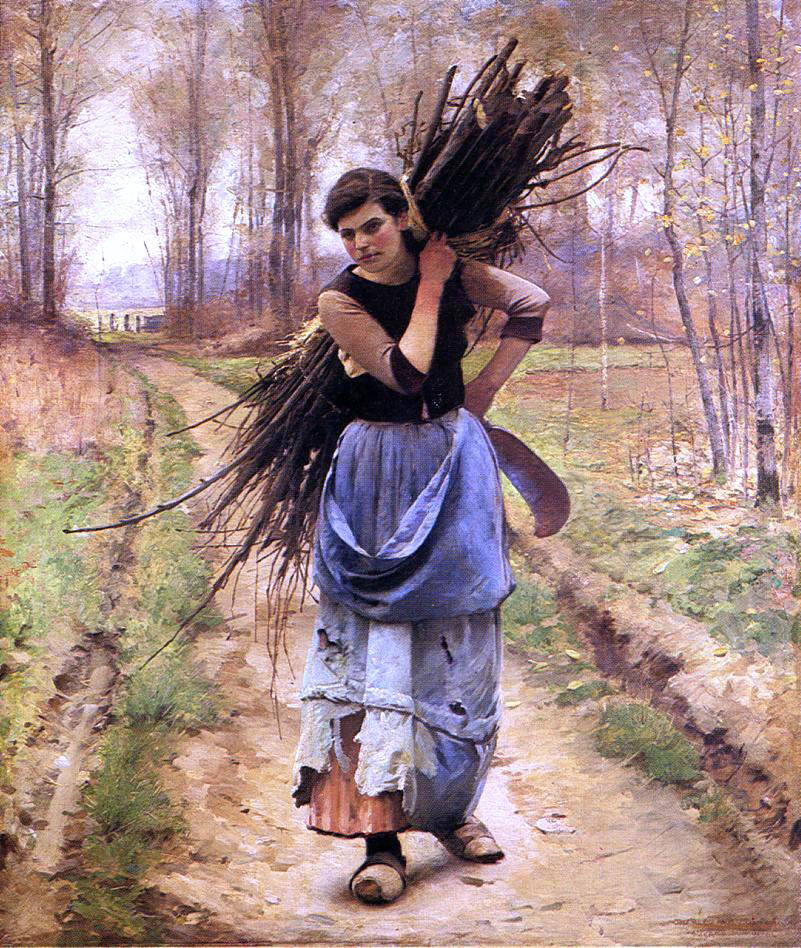  Charles Sprague Pearce The Woodcutter's Daughter - Hand Painted Oil Painting