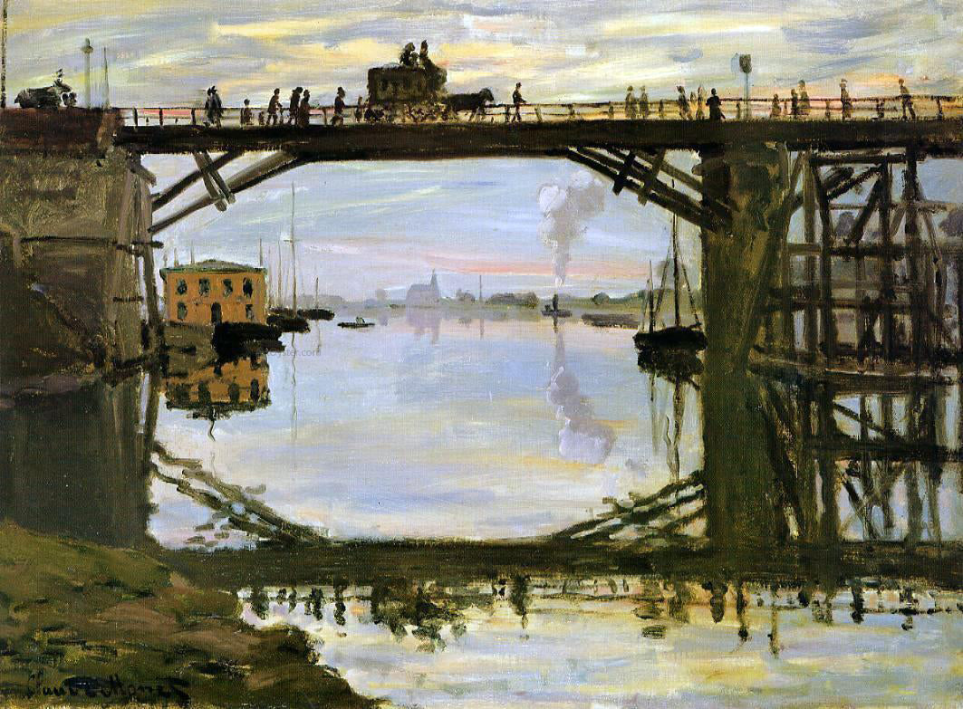  Claude Oscar Monet The Wooden Bridge - Hand Painted Oil Painting