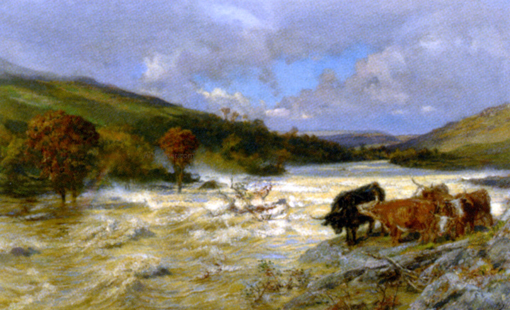  Henry William BanksDavis The Wye in Flood - Hand Painted Oil Painting
