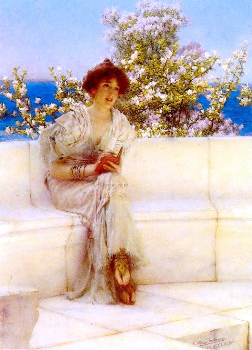  Sir Lawrence Alma-Tadema The Year's at the Spring.  All's Right with the World - Hand Painted Oil Painting
