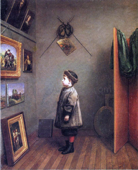  Robert M Pratt The Young Connoisseur - Hand Painted Oil Painting